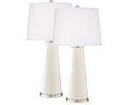 White Leo Table Lamp Sets