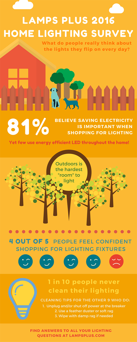 An infographic on the Lamps Plus 2016 survey results.