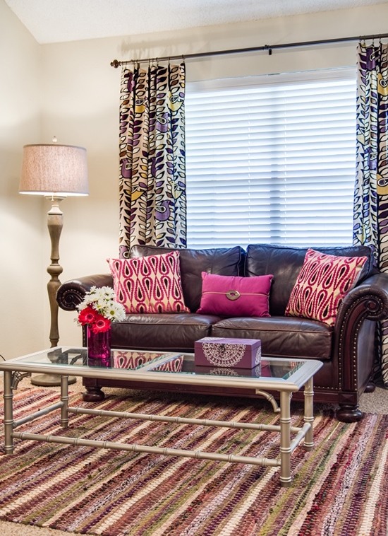 A room with Lamps Plus lighting and decor.