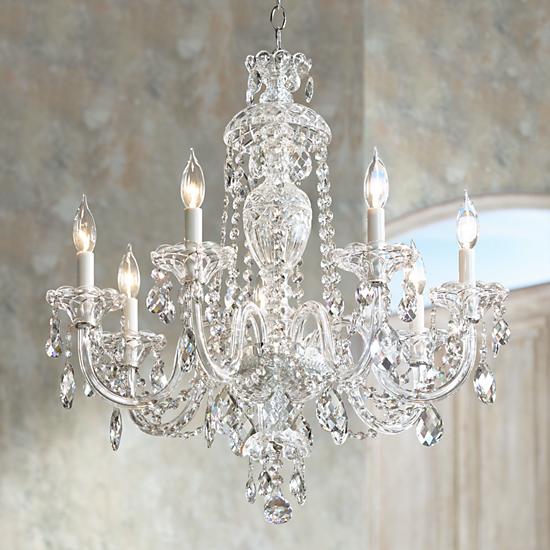 A chandelier featuring Heritage glass.