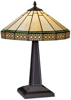A Mission style Tiffany table lamp.