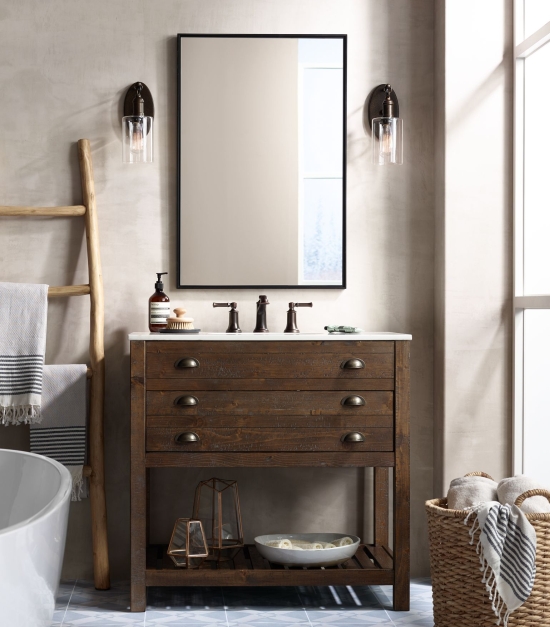 Modern Bathroom With Rustic Accents Modern Rustic Style Bathroom