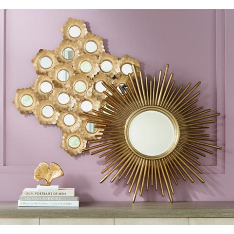 Small Wall Mirrors Decorative Living Room Set of 3 | Gold Round Mirrors for  Wall Decor Bedroom | Circle Mirror Wall Decor | Decorative Mirrors Home