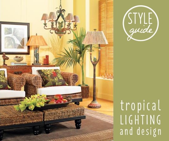 A tropical themed living room