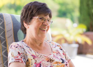 Senior woman with glasses