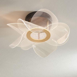 Possini Euro Etherea 16" Modern Black and Gold LED Ceiling Light