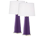 Purple Leo Table Lamp Sets