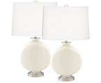White Carrie Table Lamp Sets