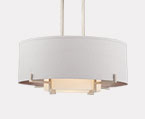 White Drum Pendant Lights