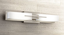 Brushed Nickel LED Bathroom Lighting