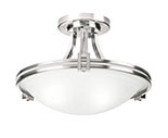 Brushed Nickel Semi Flush Lights