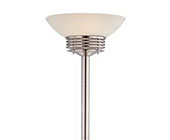 Brushed Steel Torchiere Floor Lamps